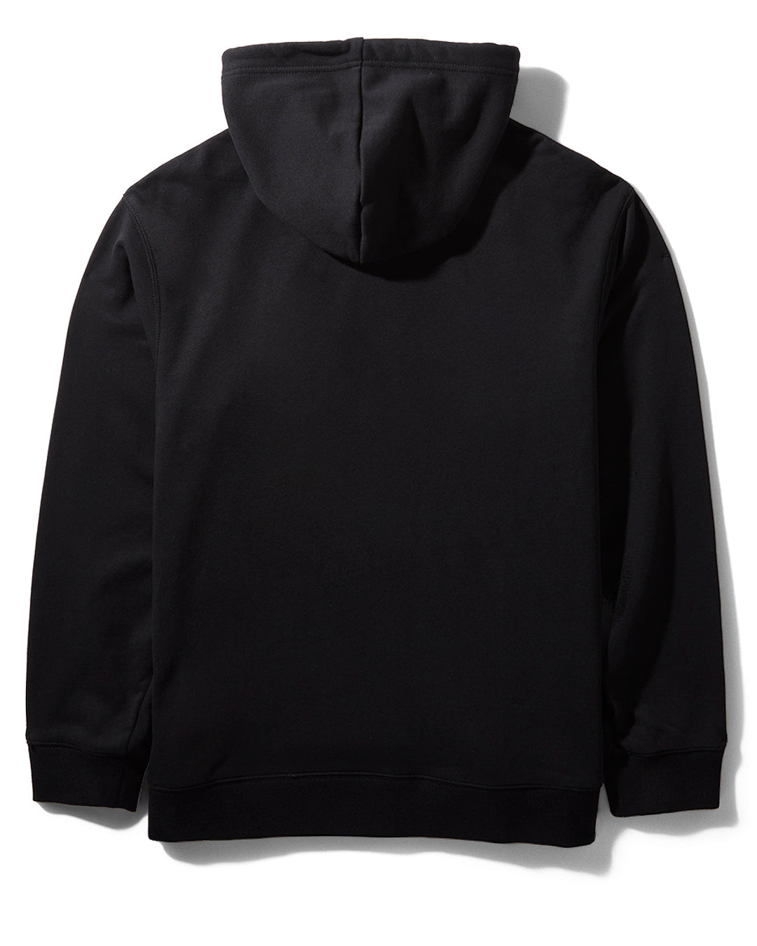 Model wearing the graphic hoodie in an urban setting