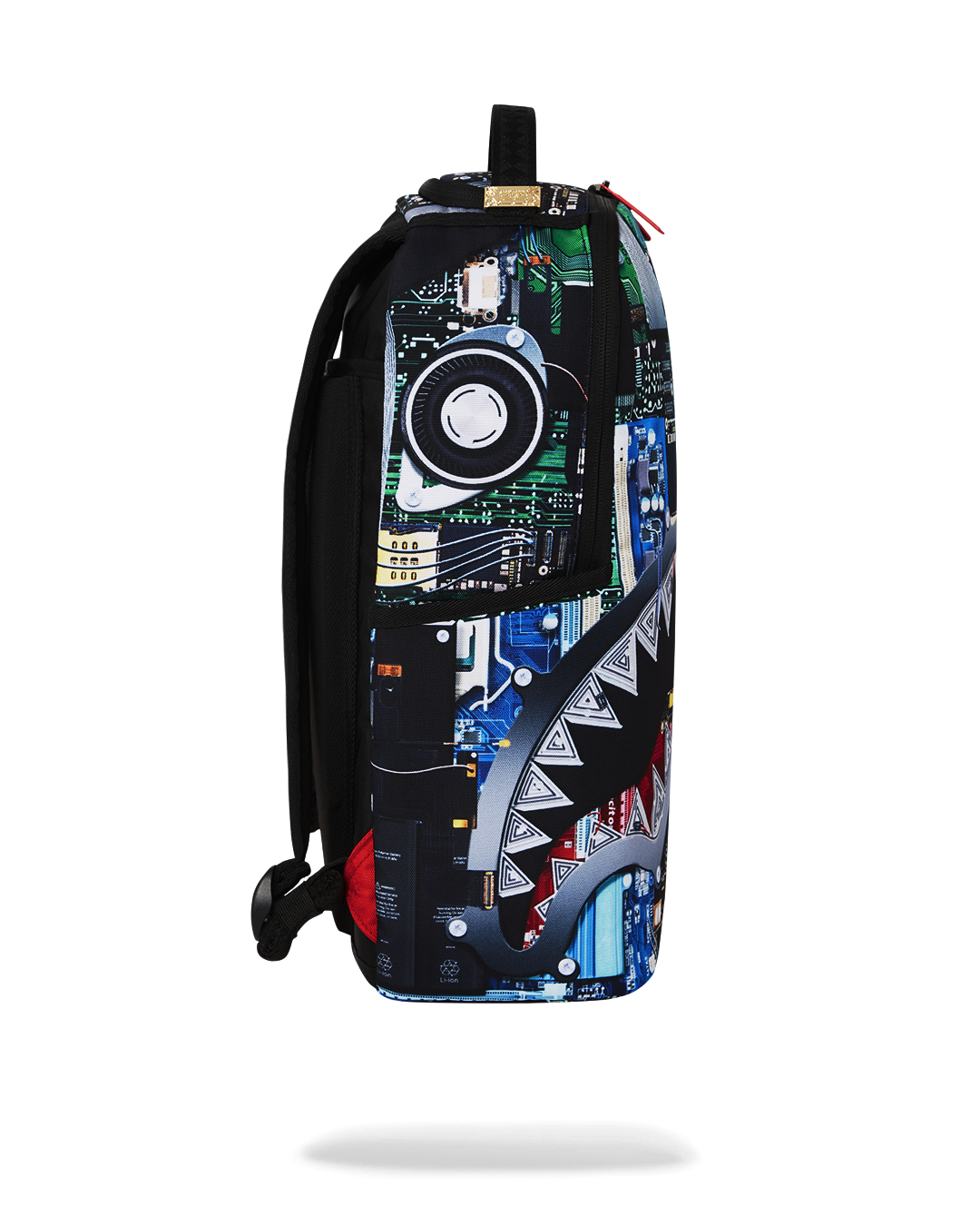 Clear Sprayground backpack with separate velour laptop compartment
