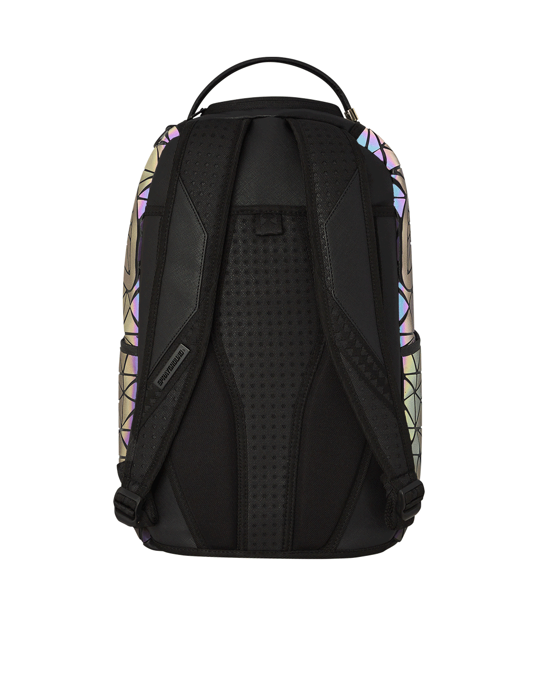 Shark Attack backpack with electroluminescent details and faux leather material