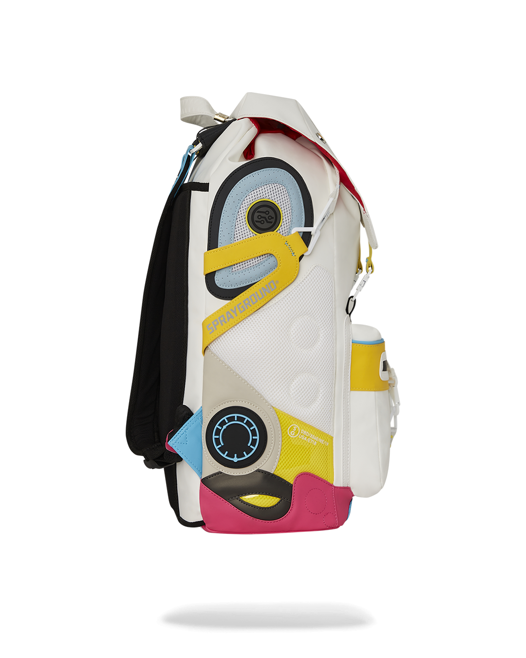 Front view of the durable travel backpack with magnetic snap closures