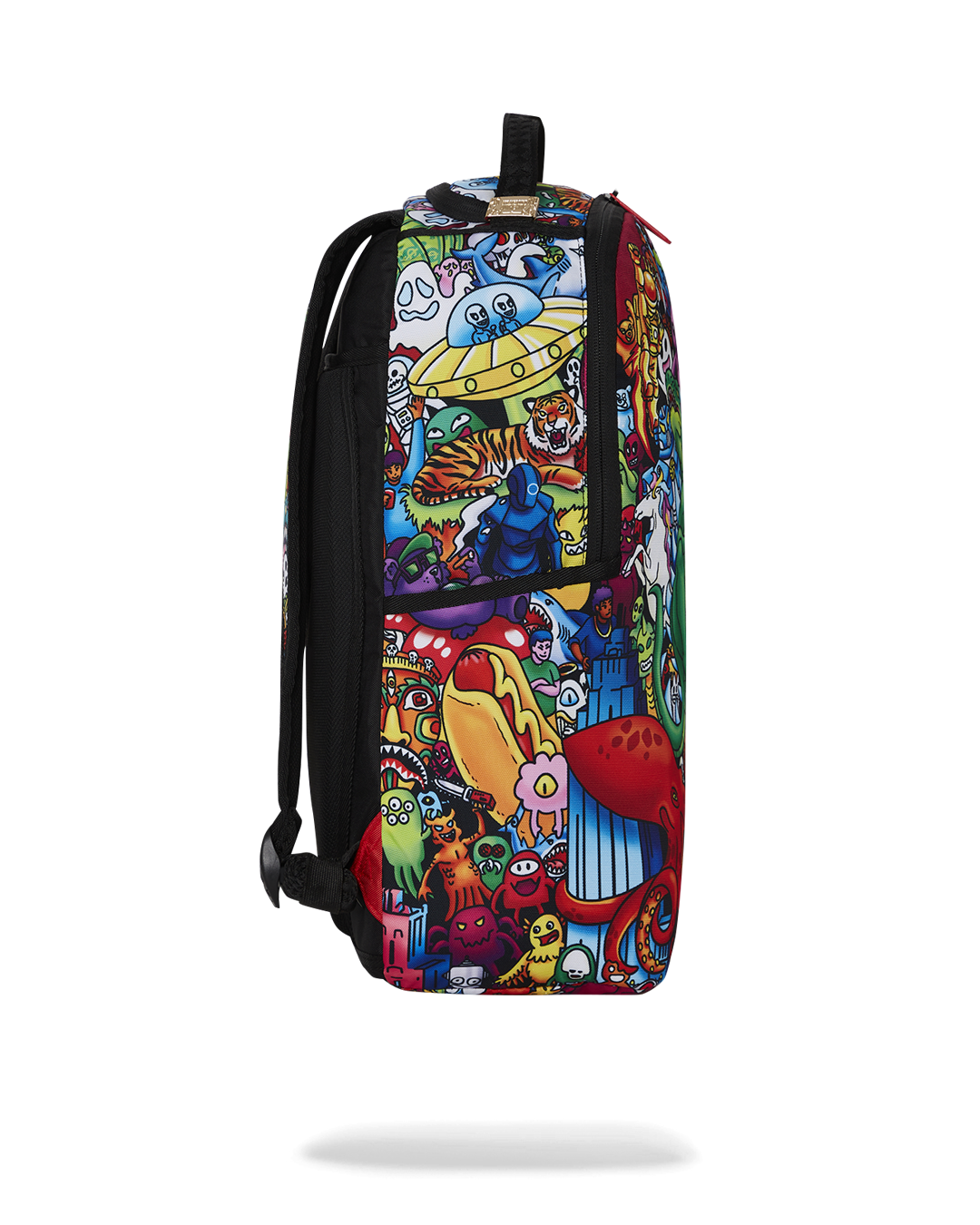 Close-up of the backpacks padded laptop compartment and interior organization.