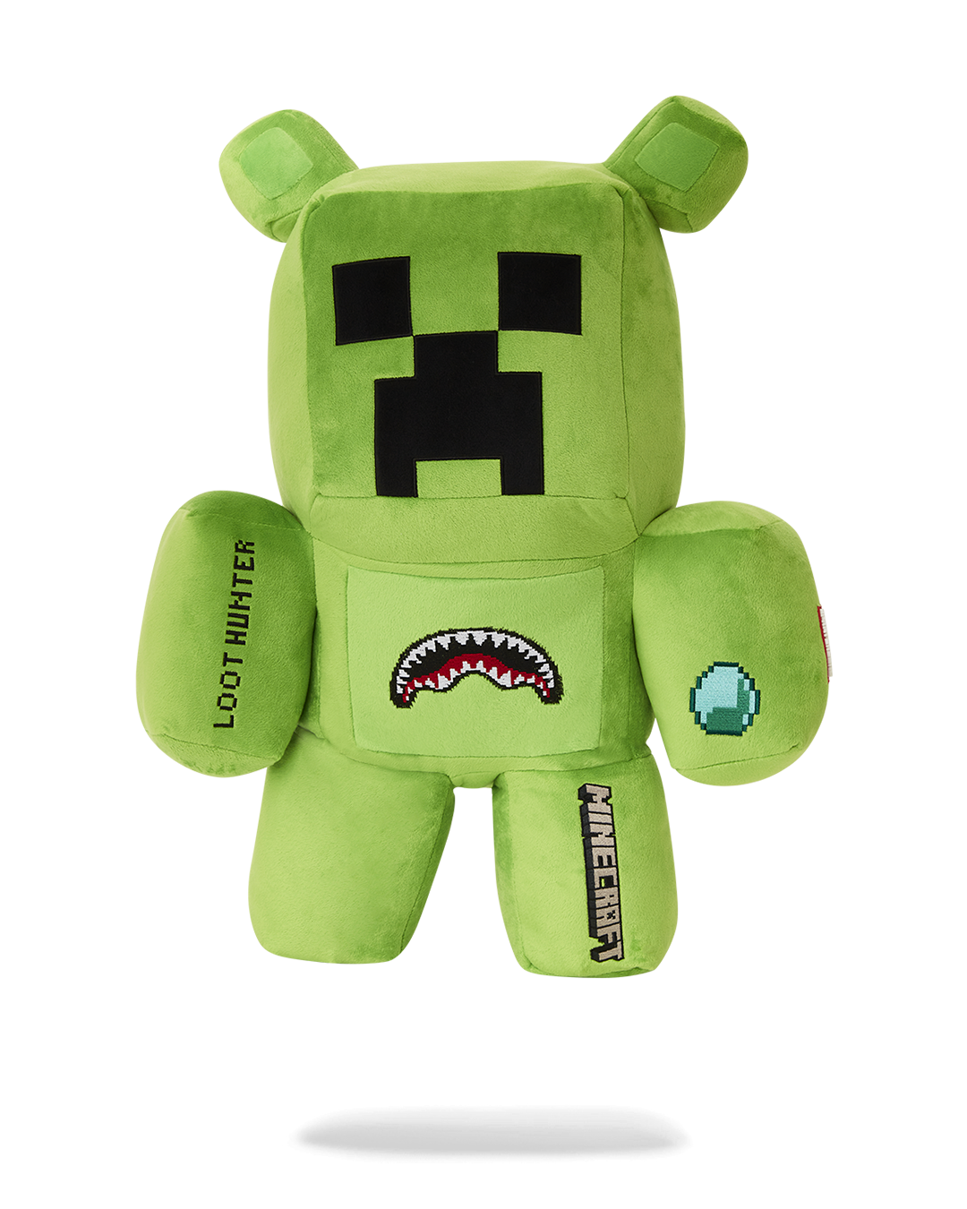 Minecraft Creeper backpack with large main compartment and adjustable straps