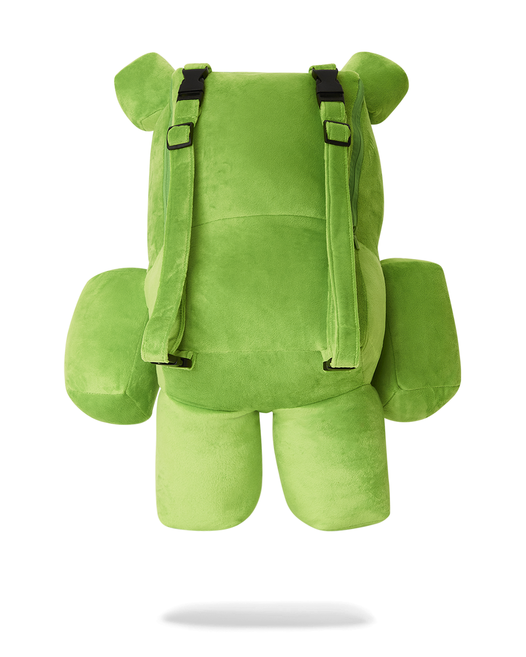 Front view of Minecraft MoneyBear backpack with Creeper face and adjustable straps