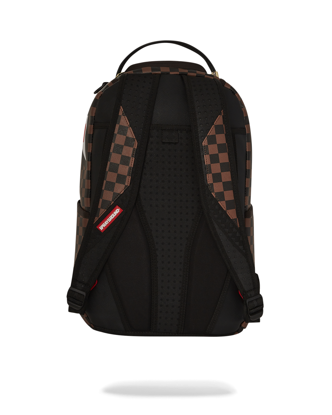 Faux Leather Backpack with separate velour laptop compartment and mesh organizer pocket