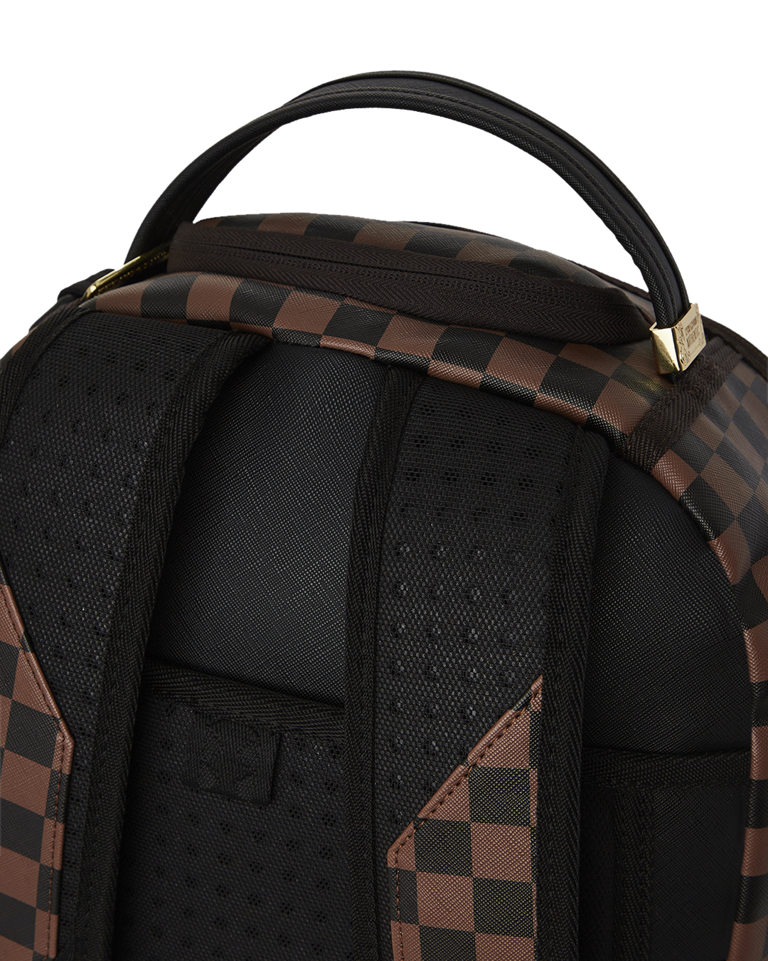 Faux Leather Backpack with separate velour laptop compartment and mesh organizer pocket