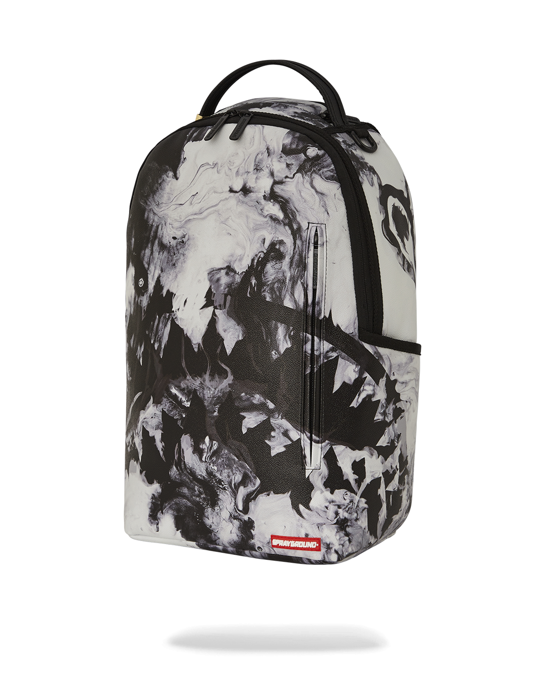 Back sleeve feature connecting to carry-on luggage, perfect for designers on the go