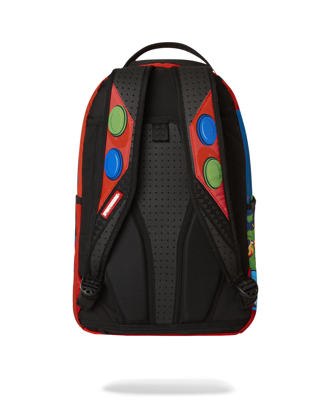 Astromane backpack open to show velour laptop compartment and organizer pockets