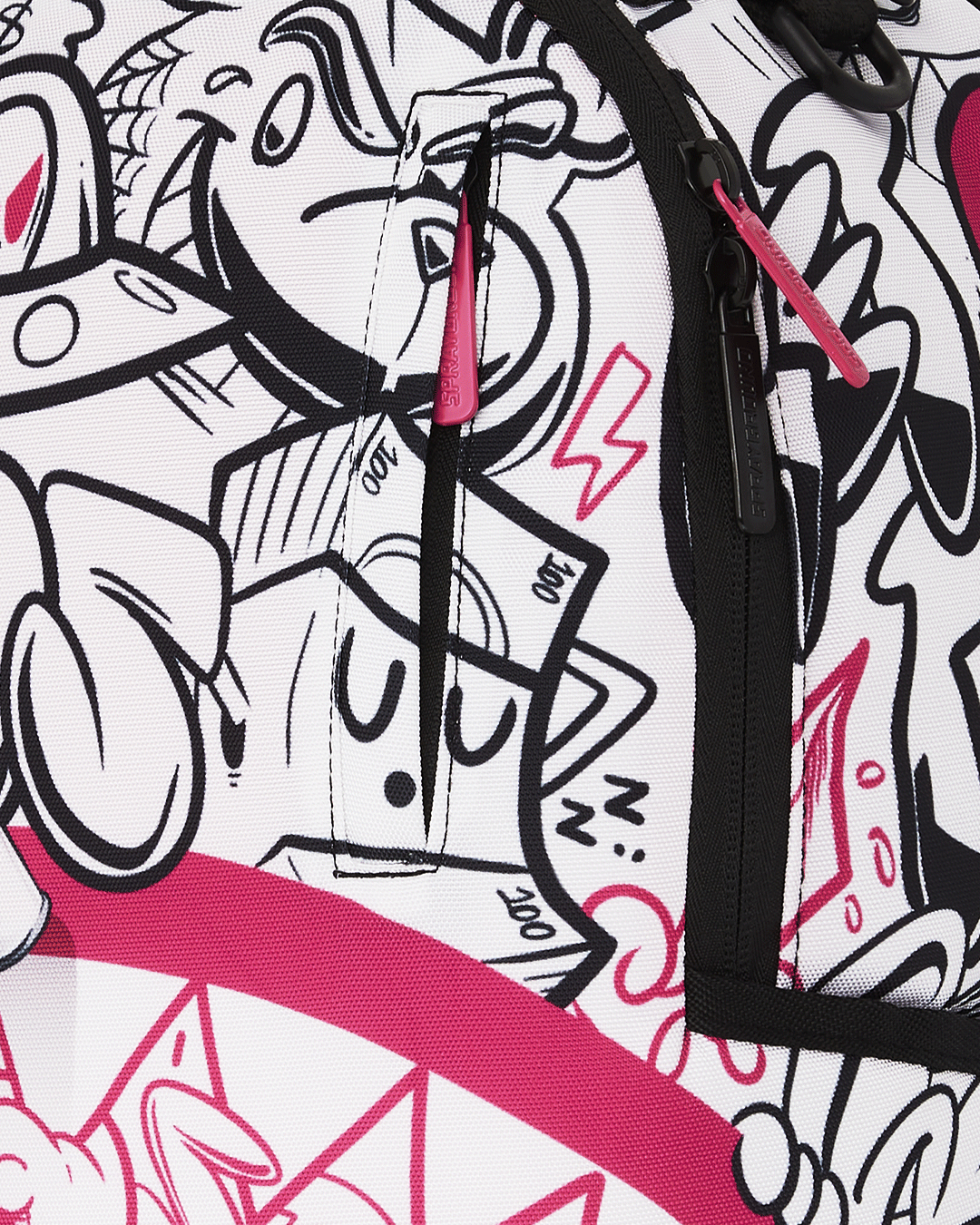 Diablo Deluxe Sprayground backpack with adjustable straps and side pockets.
