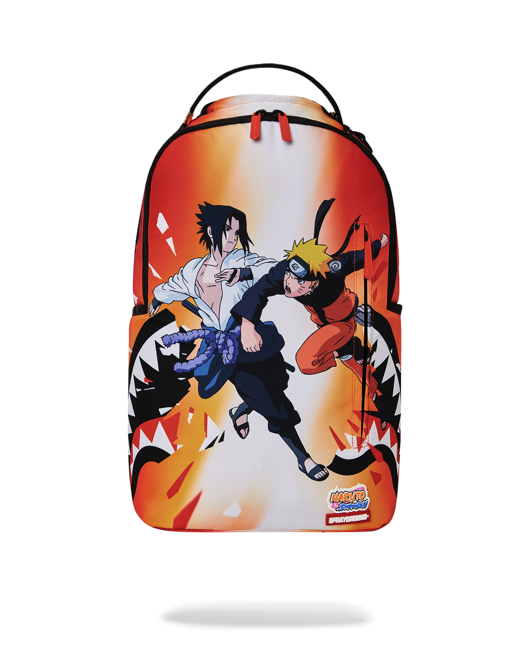 Vibrant pink Sprayground backpack featuring Naruto design