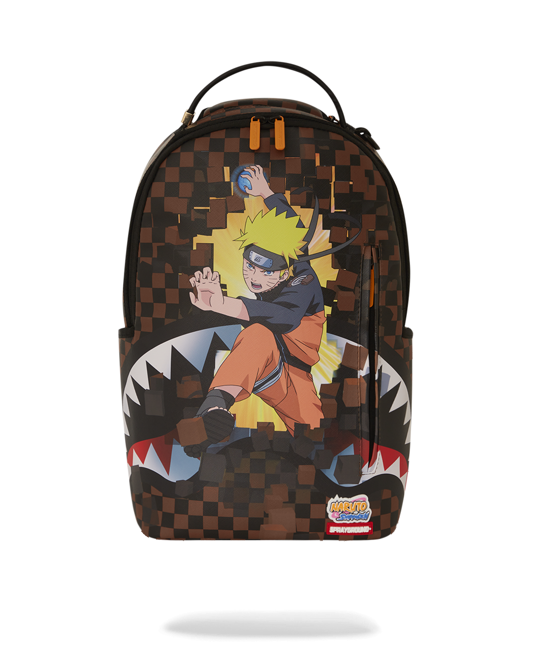 Front view of Naruto Adventure Backpack showcasing zipper details.