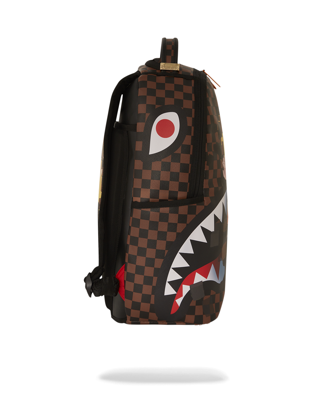 Side angle of the Naruto Backpack with adjustable straps.