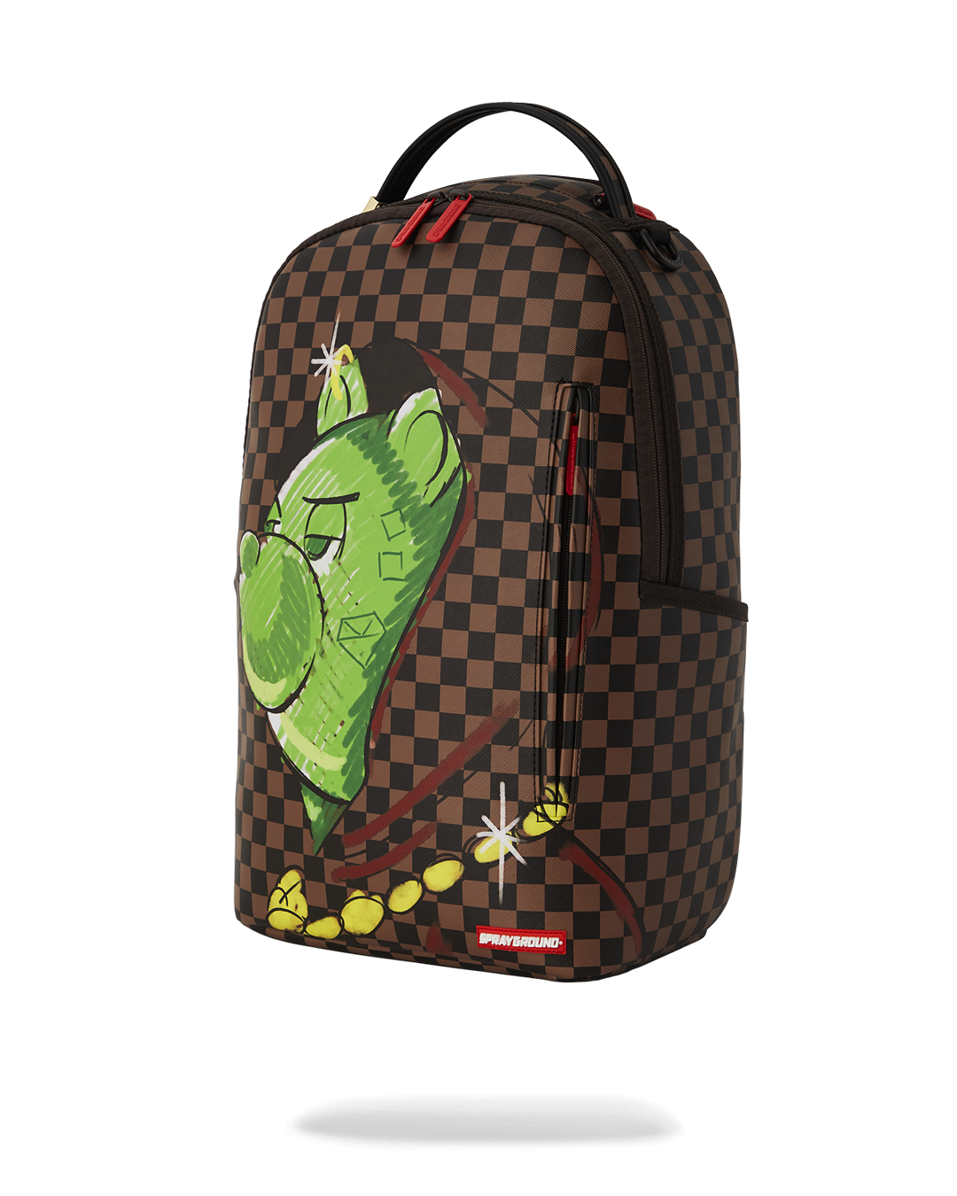 Ergonomic back panel of the leather laptop backpack showing mesh padding and adjustable straps