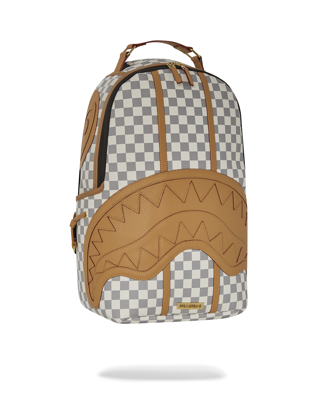 Back view showing the slide-through sleeve for carry-on luggage.