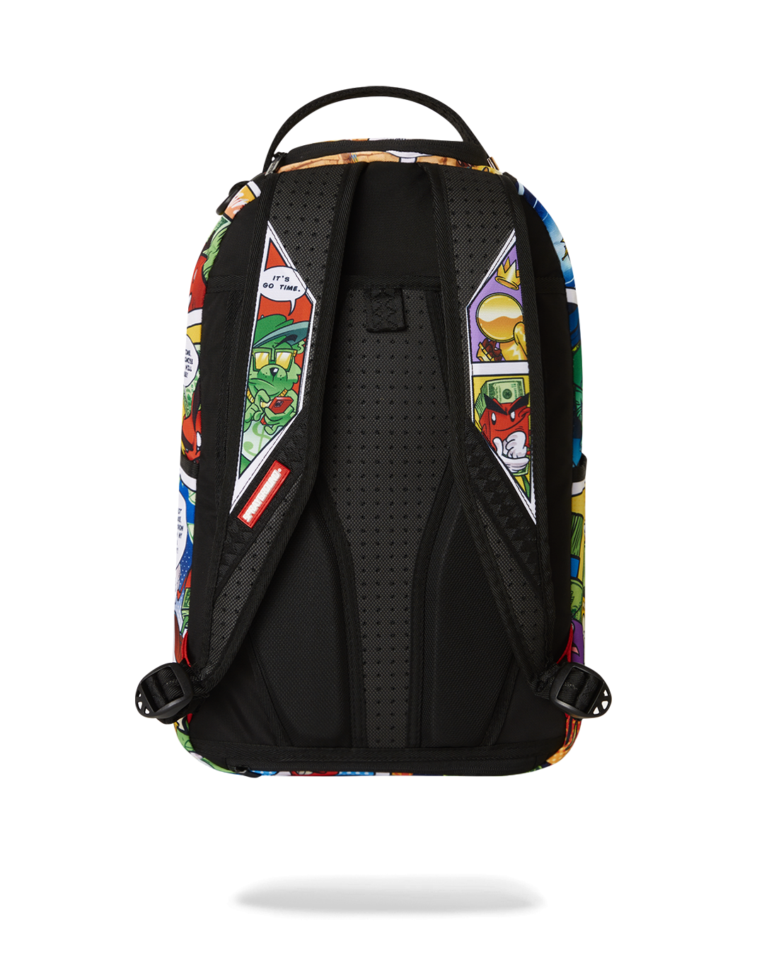 Sprayground backpack pink - front view with multiple pockets