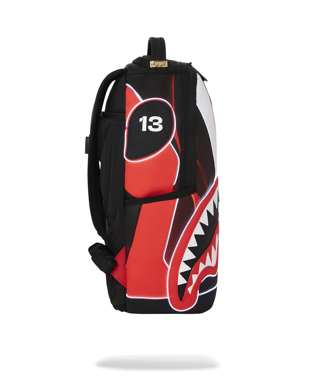 Formula-E travel backpack shown connected to suitcase, perfect for airport transit