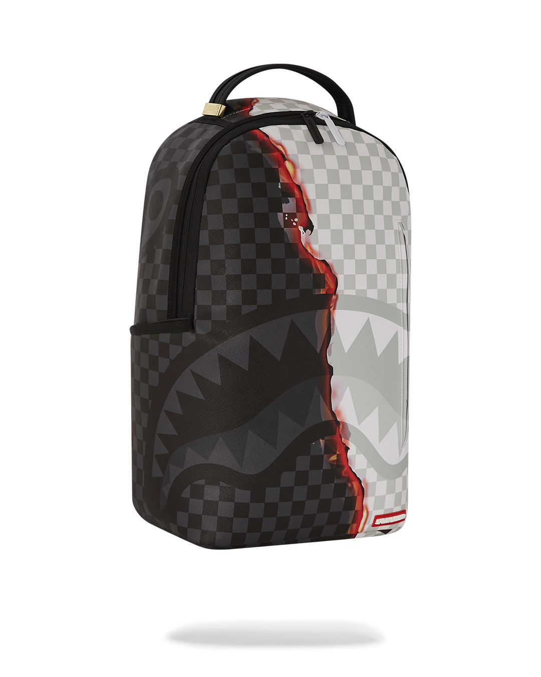 Travel backpack for women shown connected to carry-on suitcase at airport