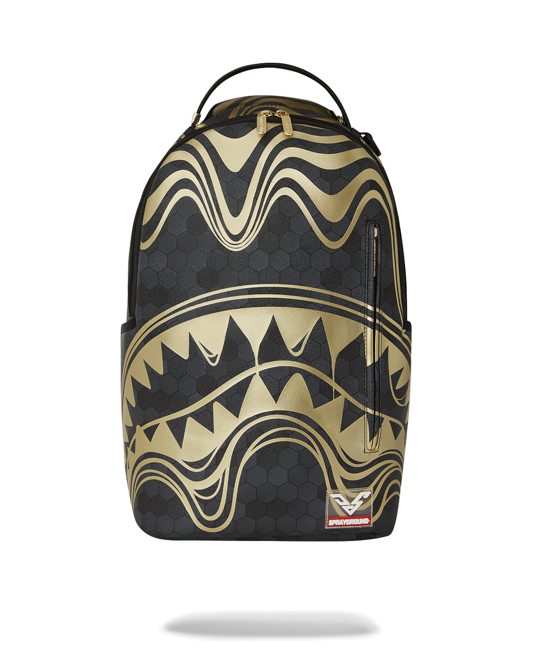 Front view of the limited edition sprayground backpack with Devonta Smith collab design