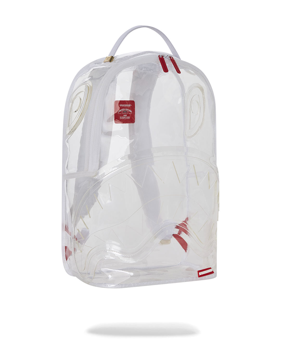 Vinyl backpack worn during NYC subway commute, highlighting ergonomic fit