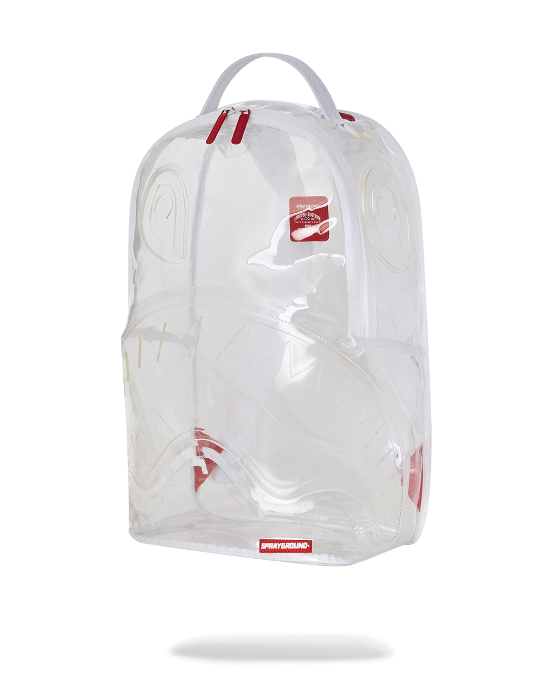 Vinyl backpack worn during NYC subway commute, highlighting ergonomic fit