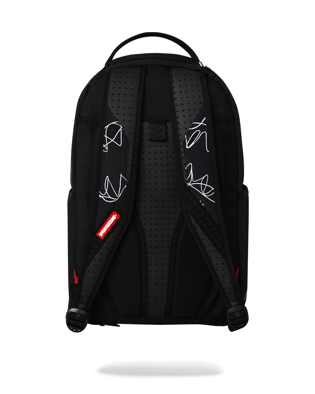 Front view of Shark Deluxe Backpack showcasing zipper pockets.