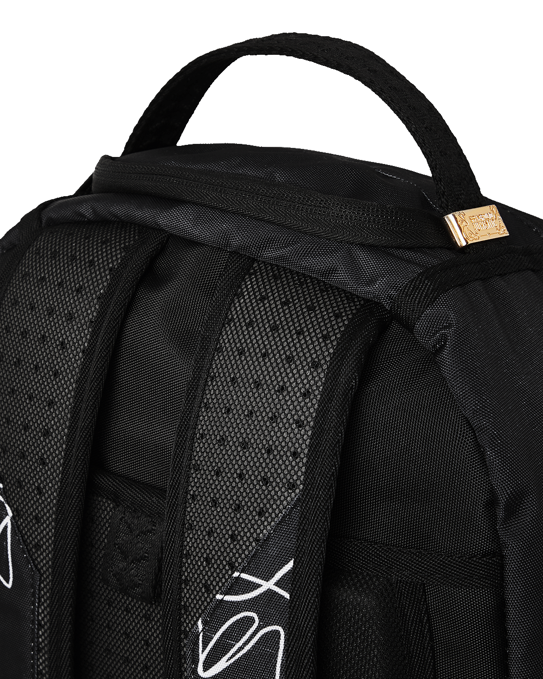 Front view of Shark Deluxe Backpack showcasing zipper pockets.