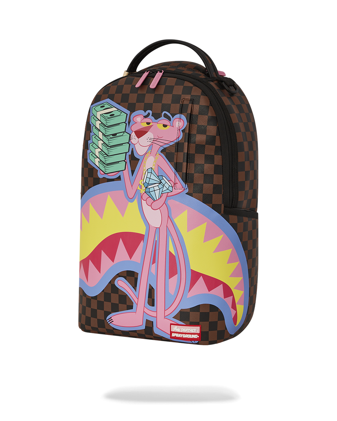Side view of the backpack featuring adjustable straps and ergonomic padding.