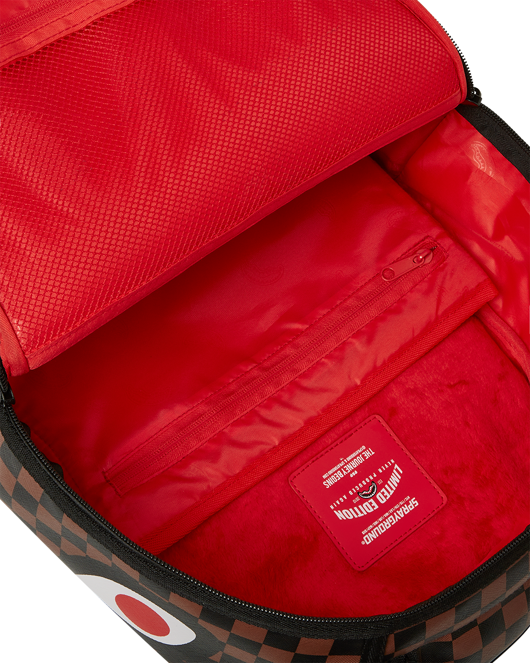 Deluxe faux leather backpack with ergonomic straps and gold zippers.