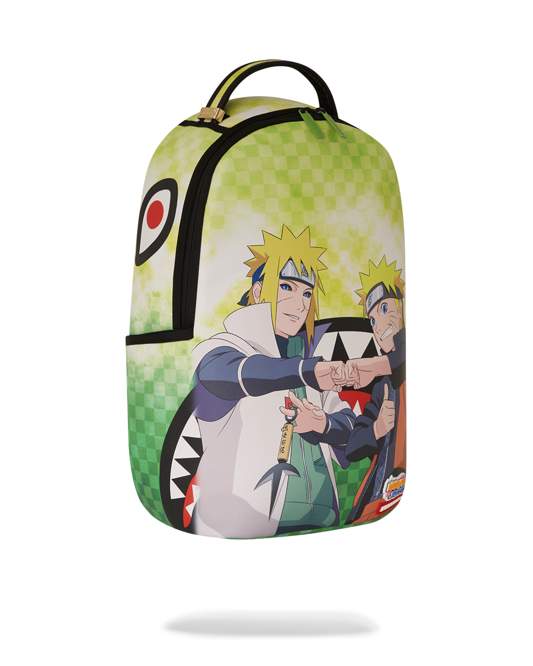 Interior view of the Naruto merchandise with laptop compartment and organizer pocket