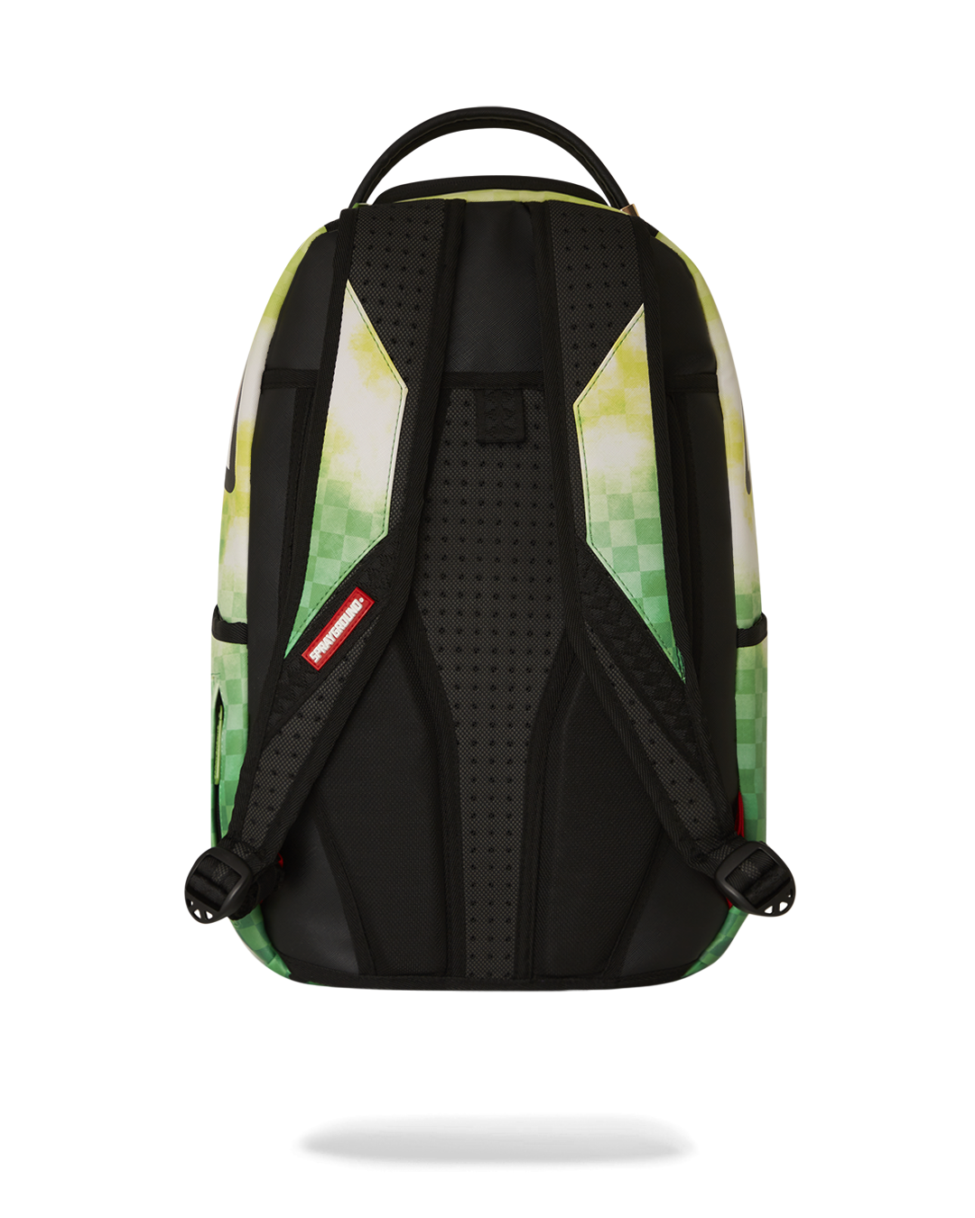 Front view of Naruto Big Pops backpack with faux leather finish and gold zippers
