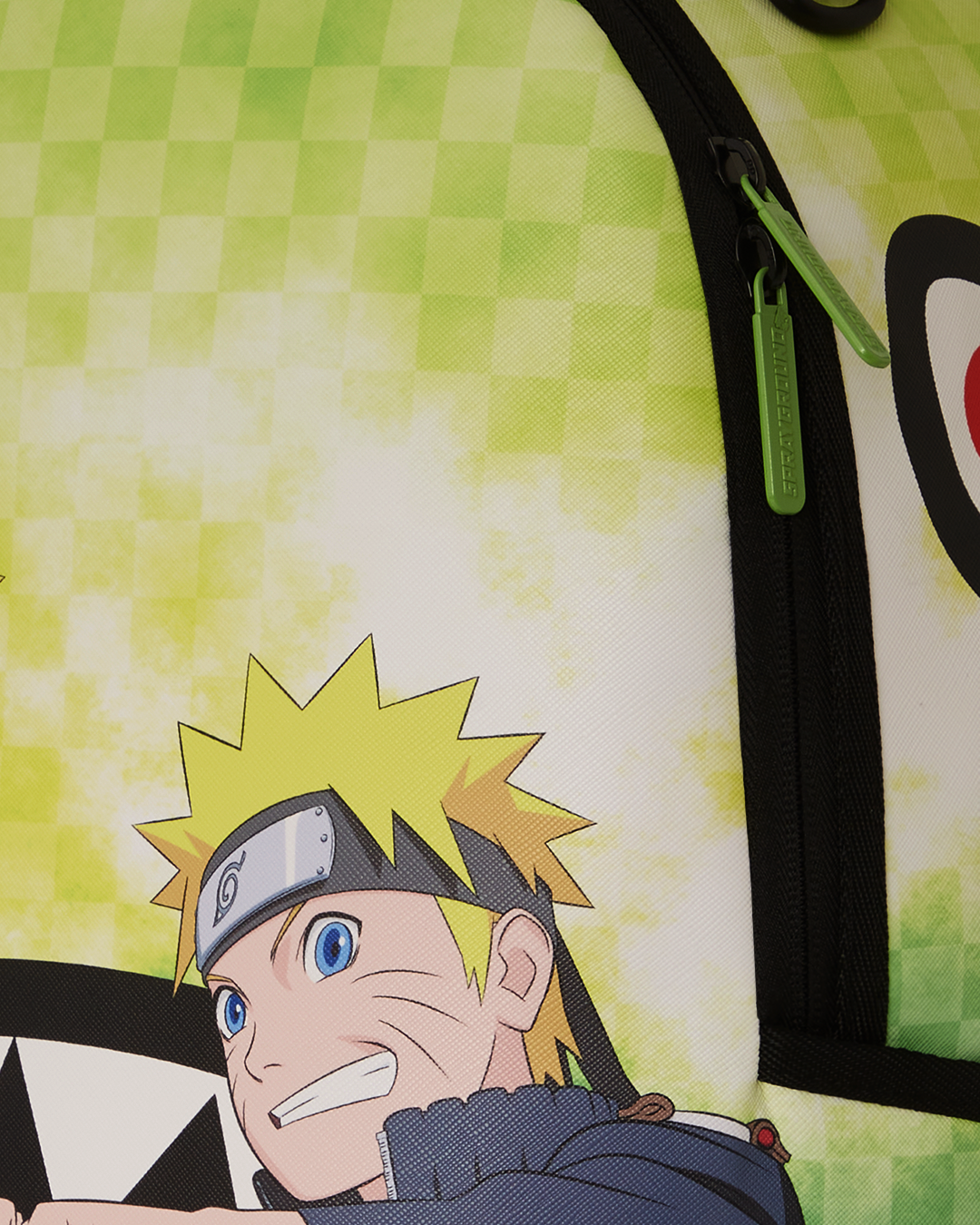 Interior view of the Naruto merchandise with laptop compartment and organizer pocket