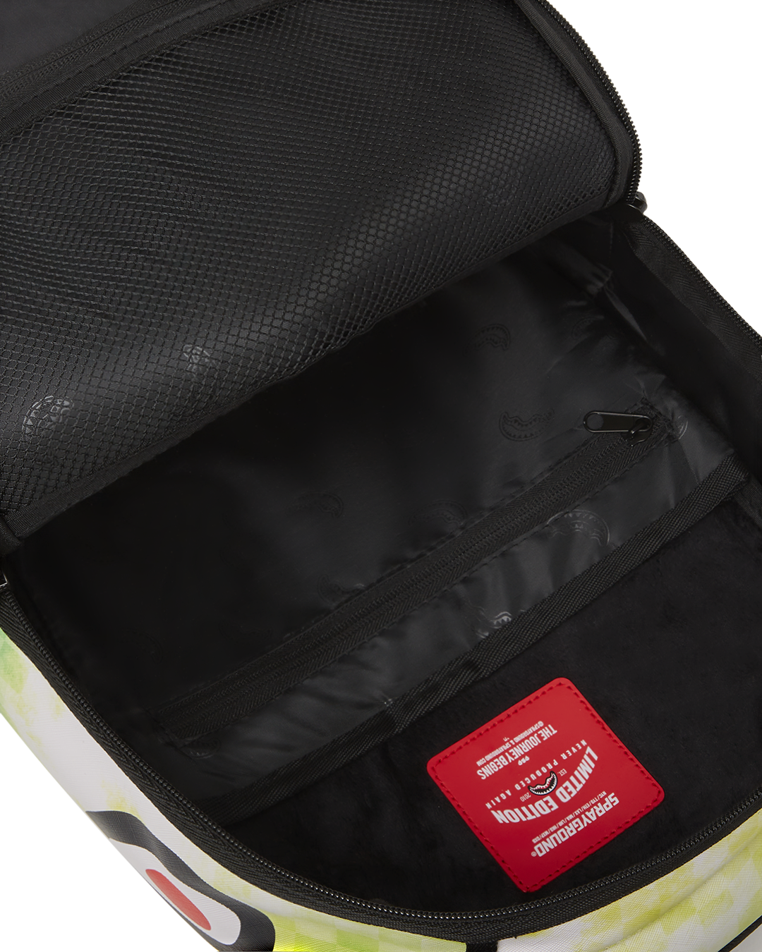 Side pocket of Naruto backpack holding accessories for anime fans