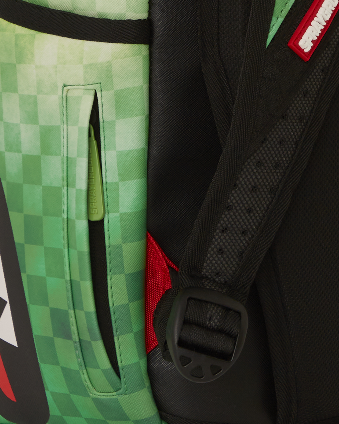 Interior view of the Naruto merchandise with laptop compartment and organizer pocket