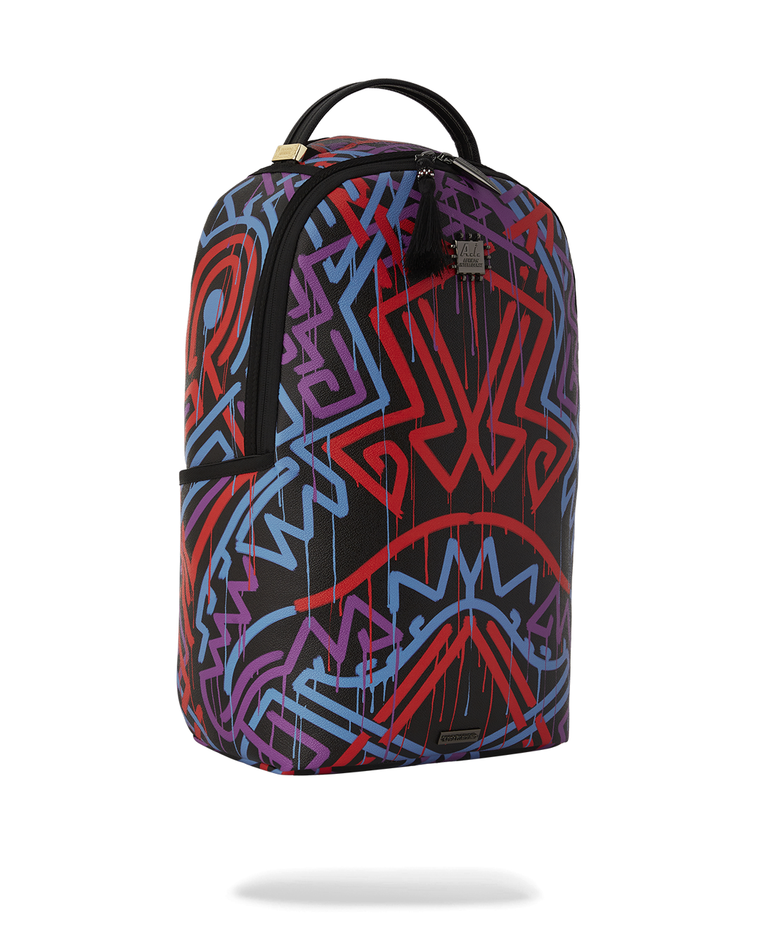 Side profile of the backpack with adjustable straps and side pockets