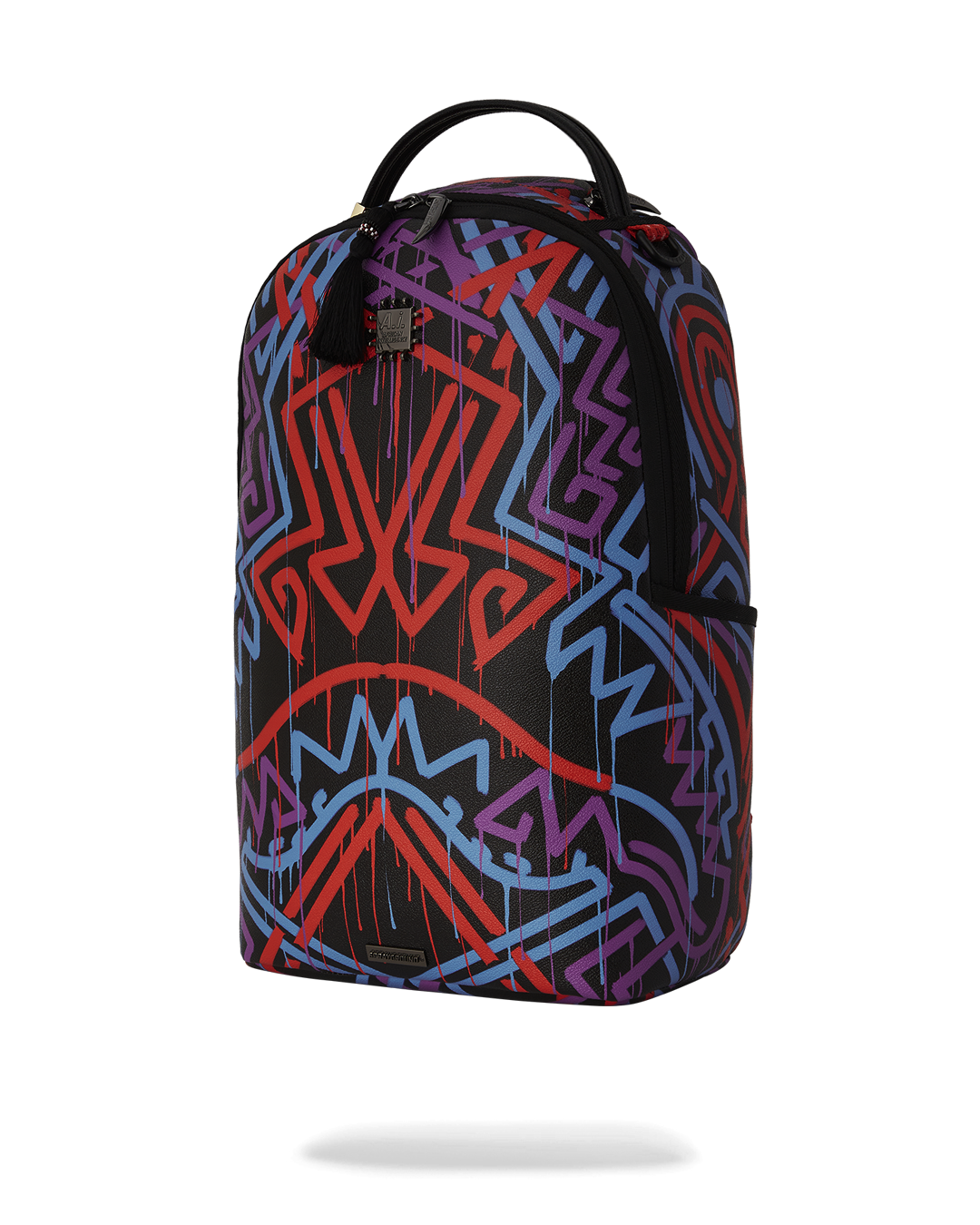 Side profile of the backpack with adjustable straps and side pockets