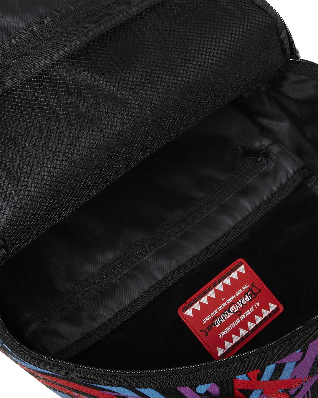 Side profile of the backpack with adjustable straps and side pockets