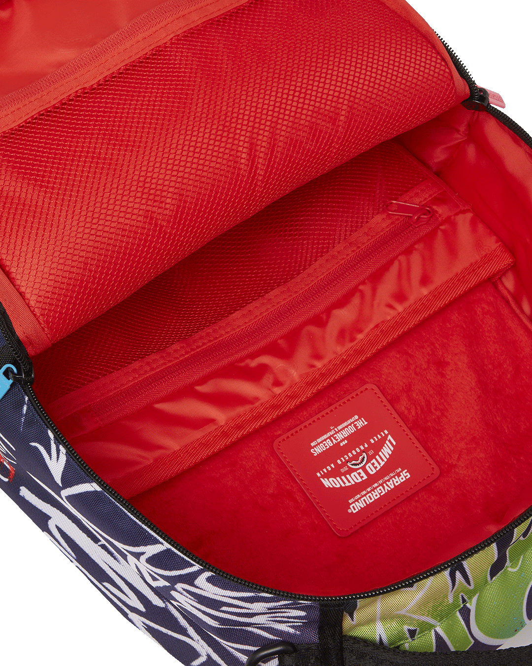 Glamrock backpack being worn with adjustable straps and ergonomic back padding