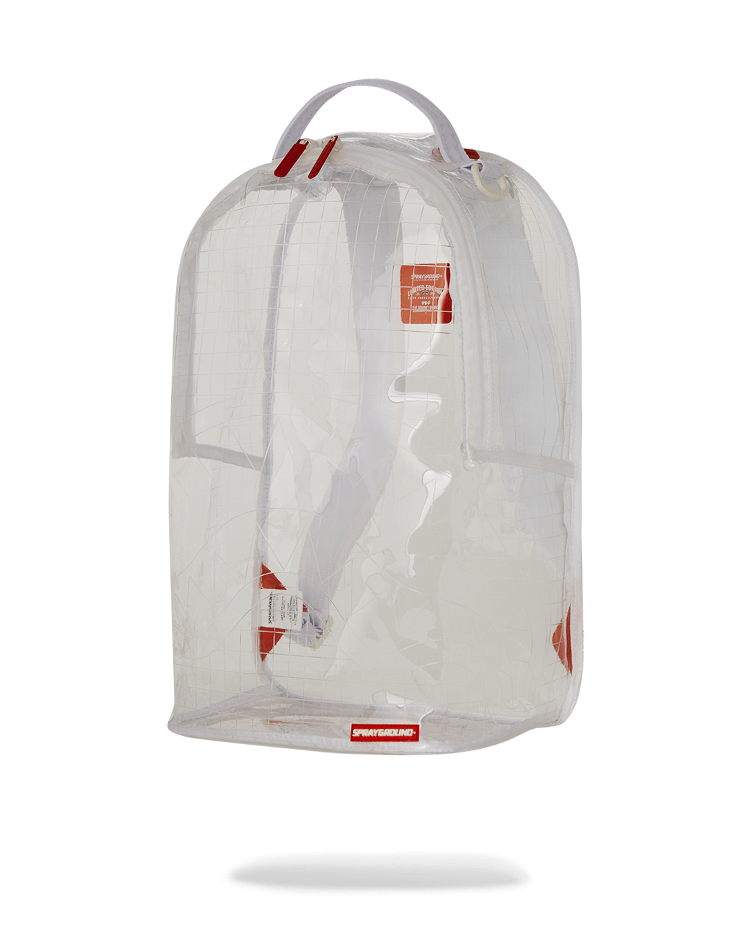 Backpack open showing interior organization pockets for travel essentials