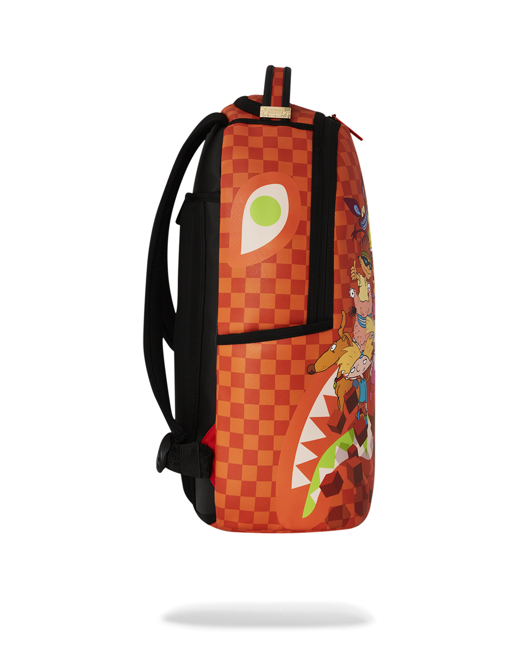 Back view of the laptop backpack featuring mesh padding and carry-on sleeve