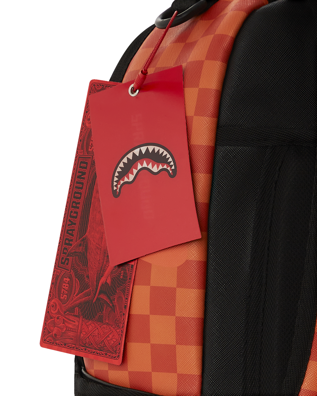 Back view of the laptop backpack featuring mesh padding and carry-on sleeve