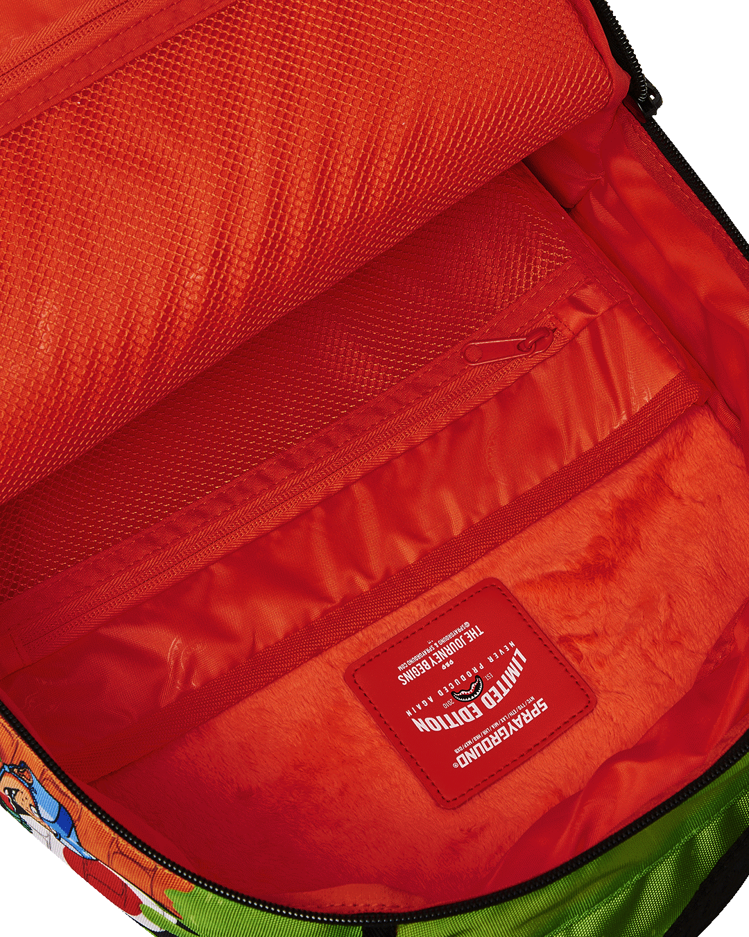 Back view of the Retro Vibes DLXSR Backpack highlighting the ergonomic mesh back padding.