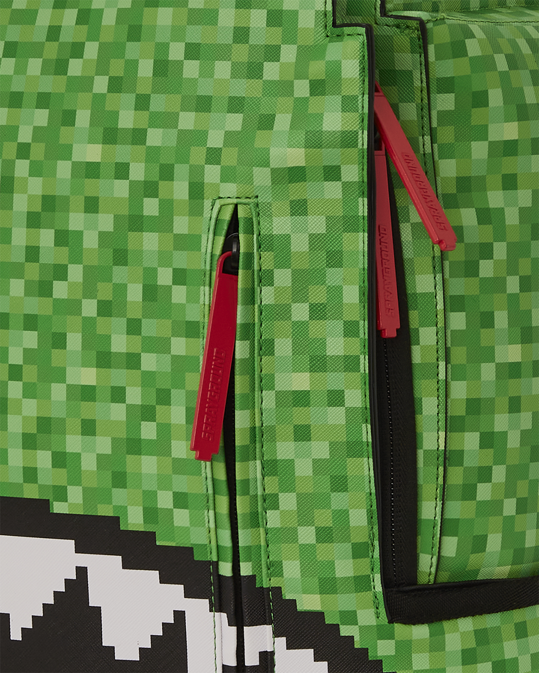 Interior compartment of the Minecraft Shark Mouth Backpack featuring the laptop sleeve.