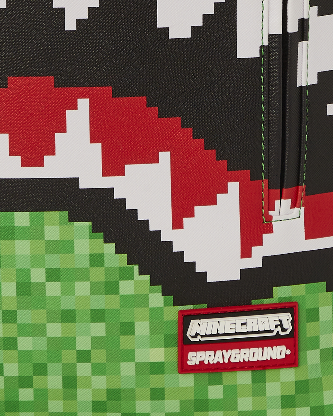 Interior compartment of the Minecraft Shark Mouth Backpack featuring the laptop sleeve.