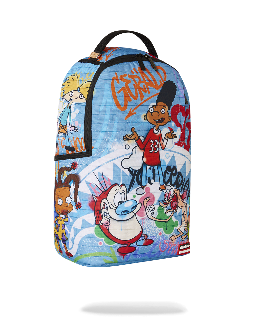 Side view of the backpack with side pockets and adjustable straps for comfort