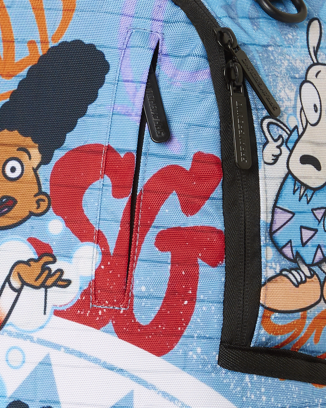 Nick 90s Crew backpack front view highlighting the stylish design and multiple pockets