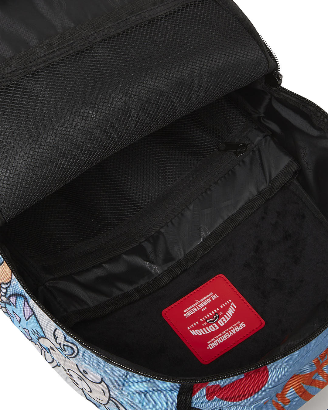 Side view of the backpack with side pockets and adjustable straps for comfort