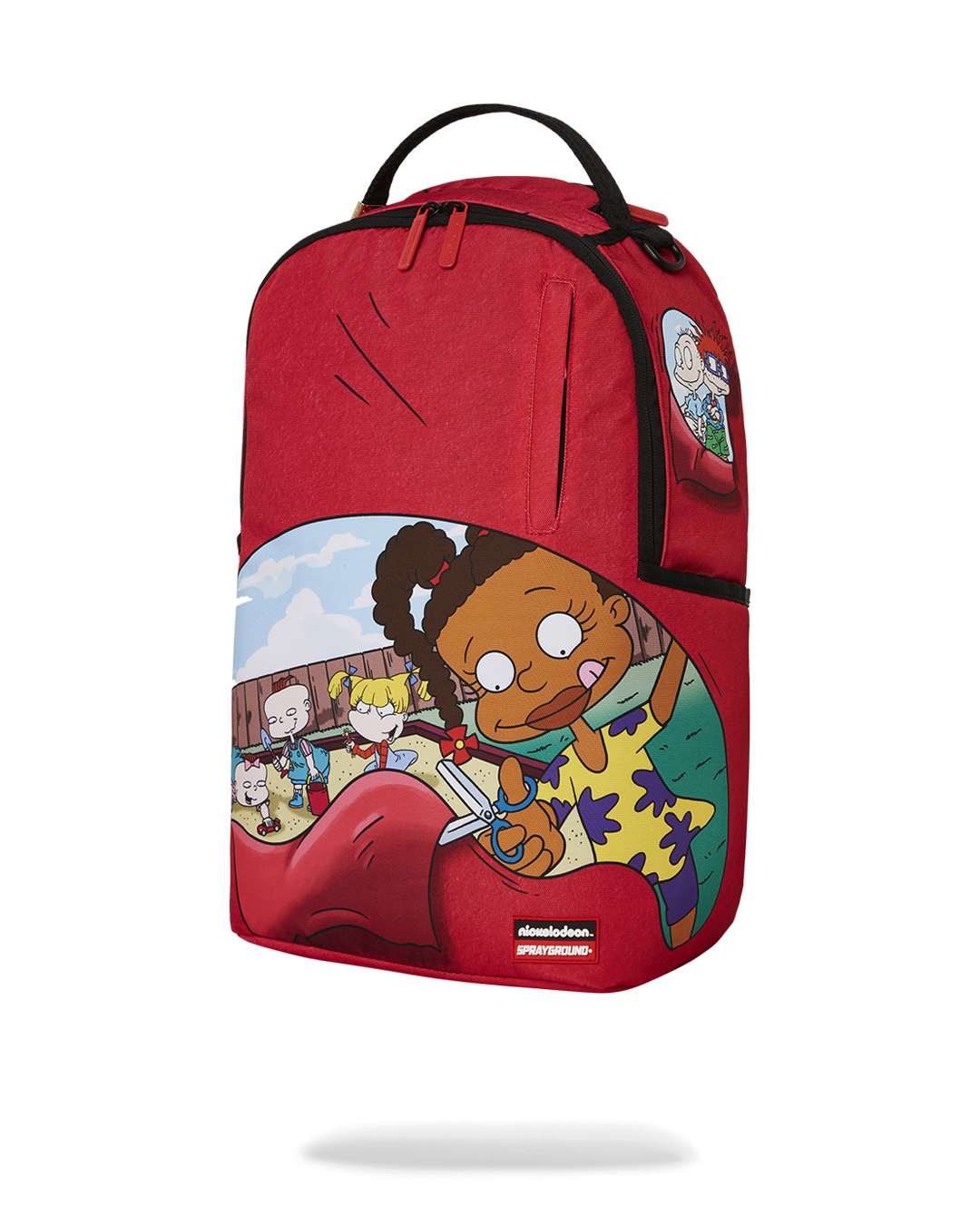 Sprayground Shark arts backpack - side pockets and ergonomic mesh back