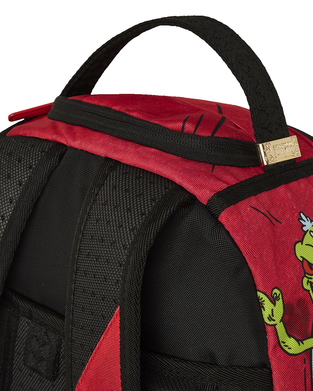 Sprayground Shark backpack pink - front view with arts & crafts design