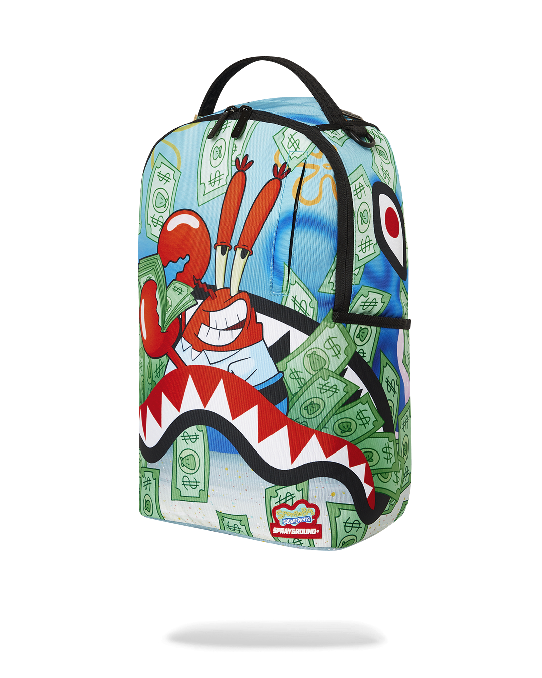 MR. KRABS ACCOUNTS PAYABLE DLXSR Backpack - side pockets and adjustable straps