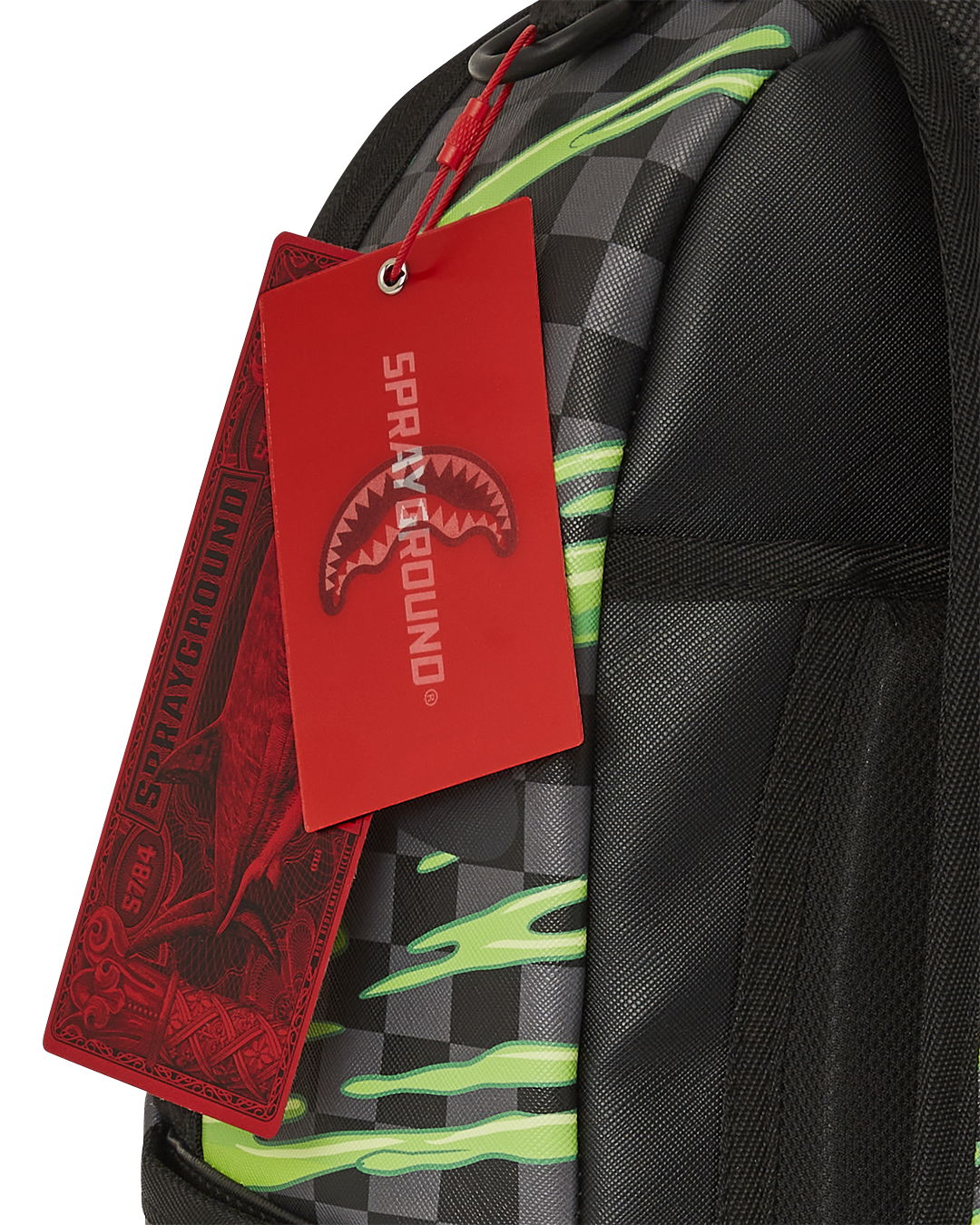 Sprayground BrainsHark laptop backpack with RICK & MORTY edition design, front view