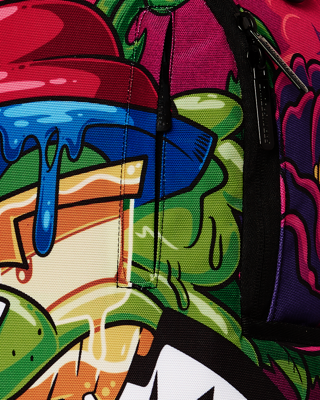 Front view of Shark Bite Laptop Backpack for Women, showcasing pockets.